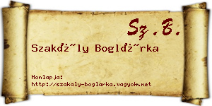 Szakály Boglárka névjegykártya