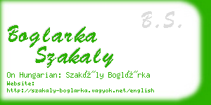 boglarka szakaly business card